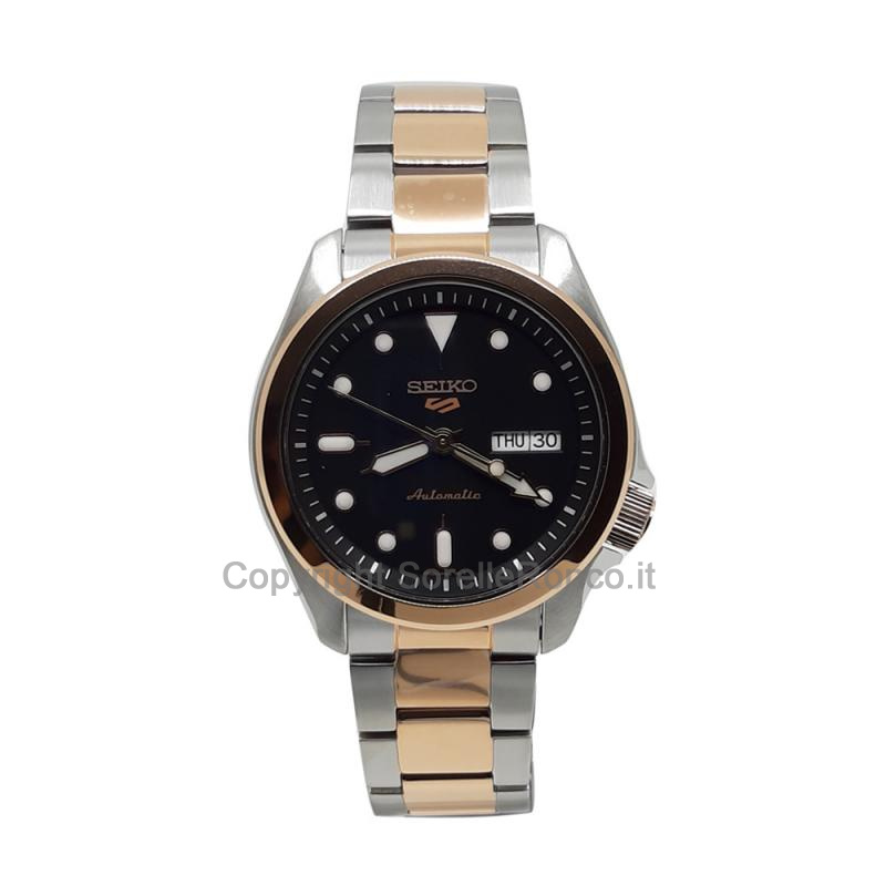 SEIKO 5 SPORTS NERO 40MM ACCIAIO BICOLOR