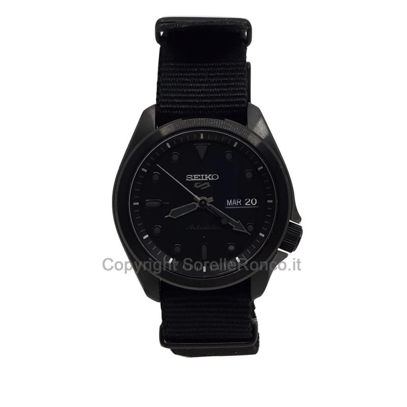 SEIKO 5 SPORTS NERO 40MM TESSUTO NERO