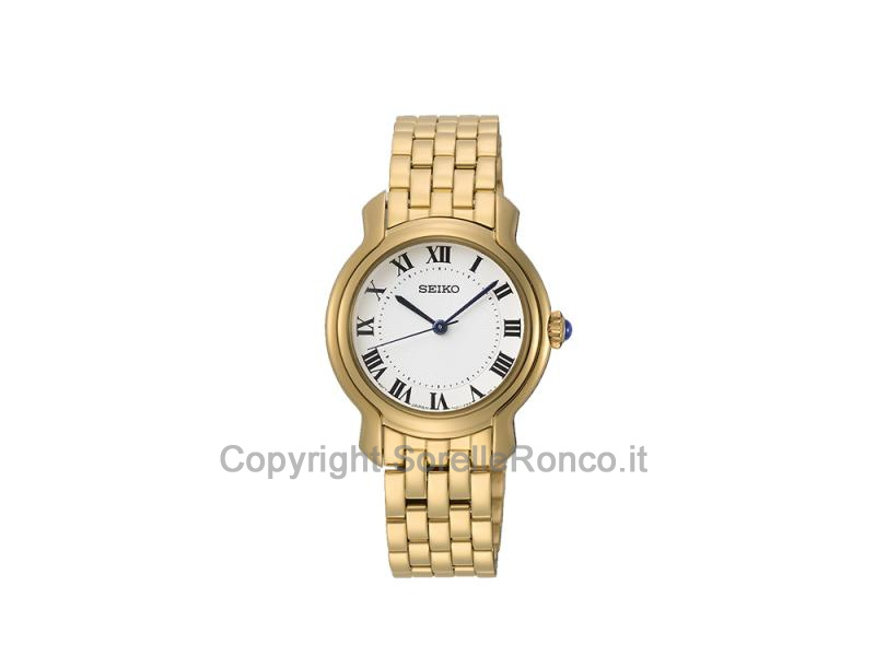 SEIKO LADY BIANCO 29MM DORATO QUARZO