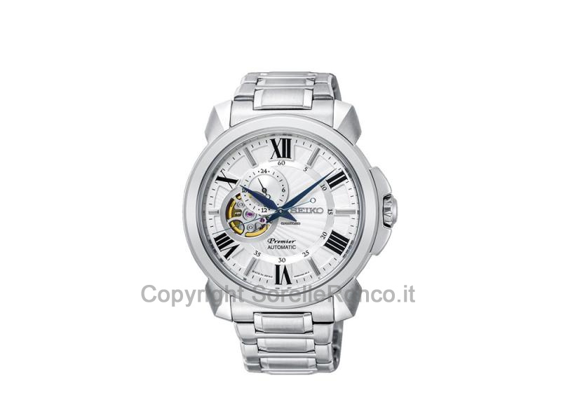 SEIKO PREMIERE AUTOMATICO SILVER 42.9MM OPEN HEART