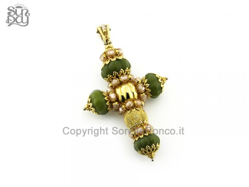 COLLANA SUNDAY IN ORO CON PENDENTE CROCE
