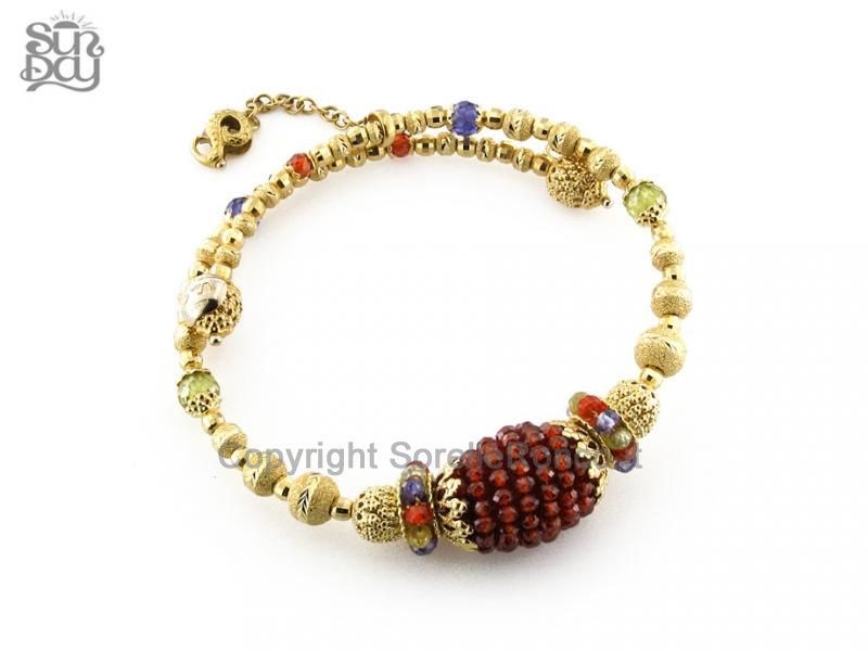 BRACCIALE SUNDAY CONTRARIÈ ORO E ZIRCONI