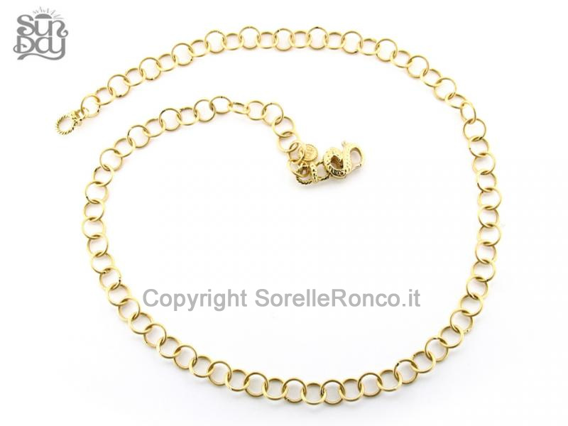 COLLANA SUNDAY IN ORO CON PENDENTE CROCE
