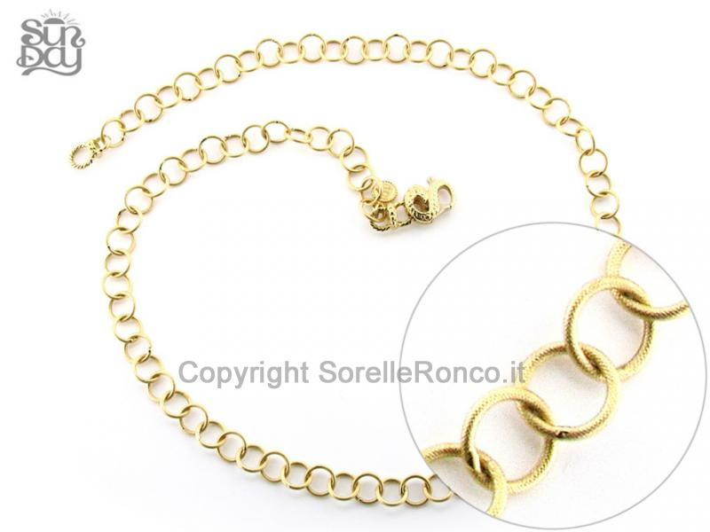 CATENA SUN DAY IN ORO AD ANELLI RIGATI