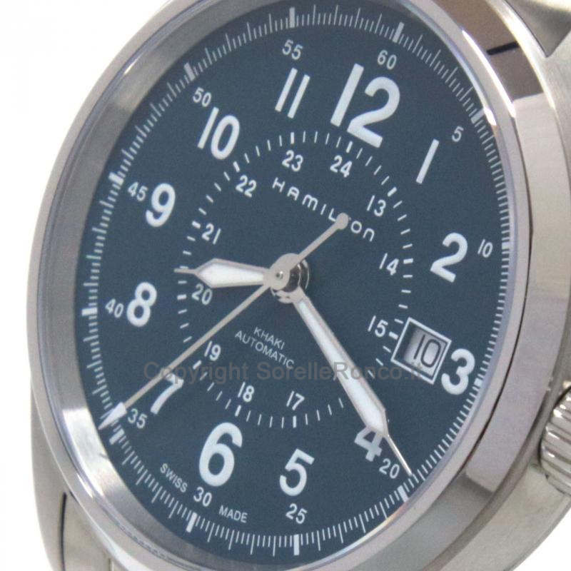 HAMILTON KHAKI FIELD BLU 40MM BRACCIALE ACCIAIO