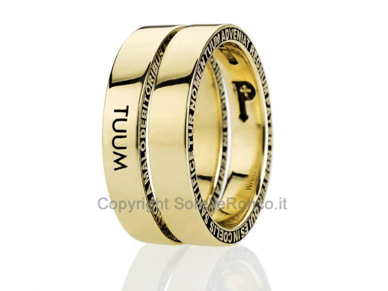 ANELLO PADRE NOSTRO NUMERODUE ORO 9 KT