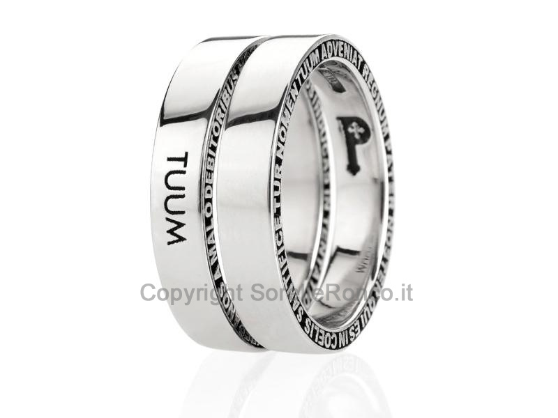 ANELLO PADRE NOSTRO NUMERODUE IN ARGENTO