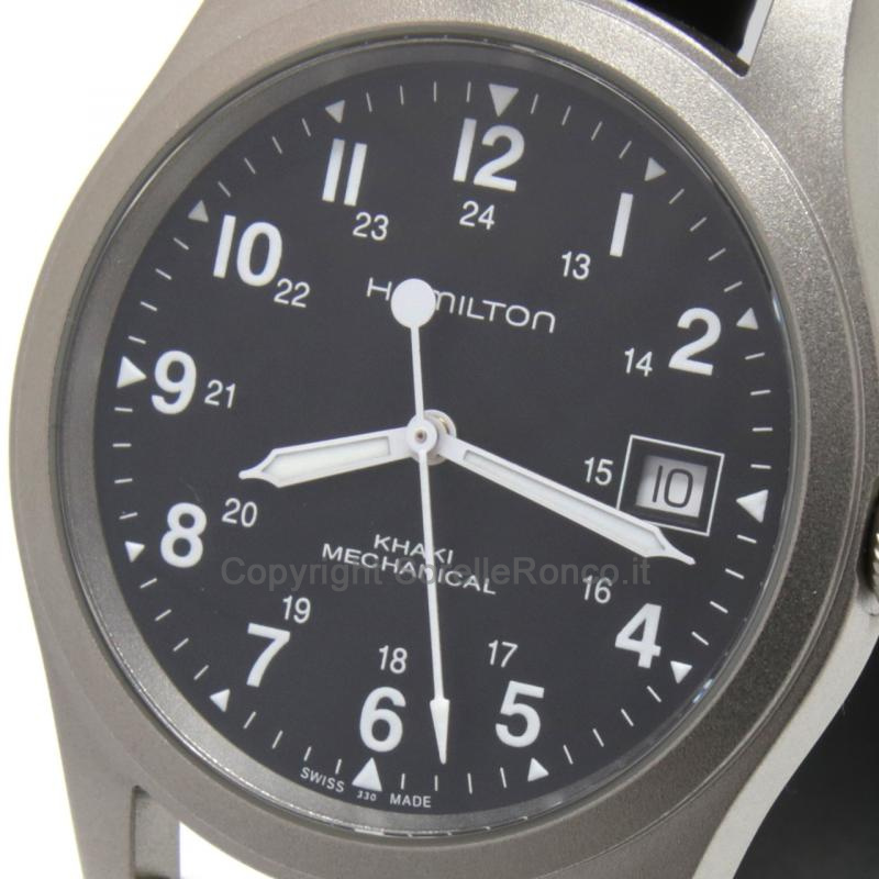 HAMILTON KHAKI FIELD MECHANICAL 38MM NERO E BEIGE
