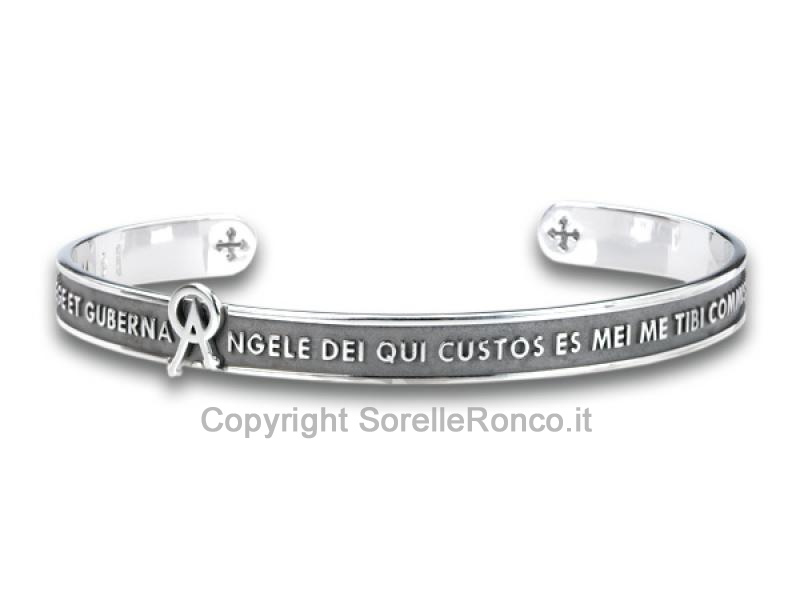 BRACCIALE ANGELO TUUM IN ARGENTO BRUNITO