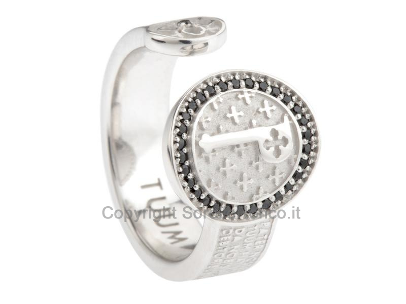 ANELLO INFINITUUM AG RODIATO CON ZIRCONI