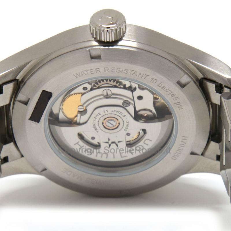 HAMILTON KHAKI FIELD BLU 40MM BRACCIALE ACCIAIO