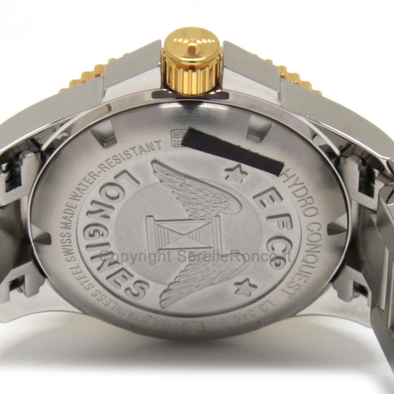 LONGINES HYDROCONQUEST QUARZO BLU 34MM PVD ORO