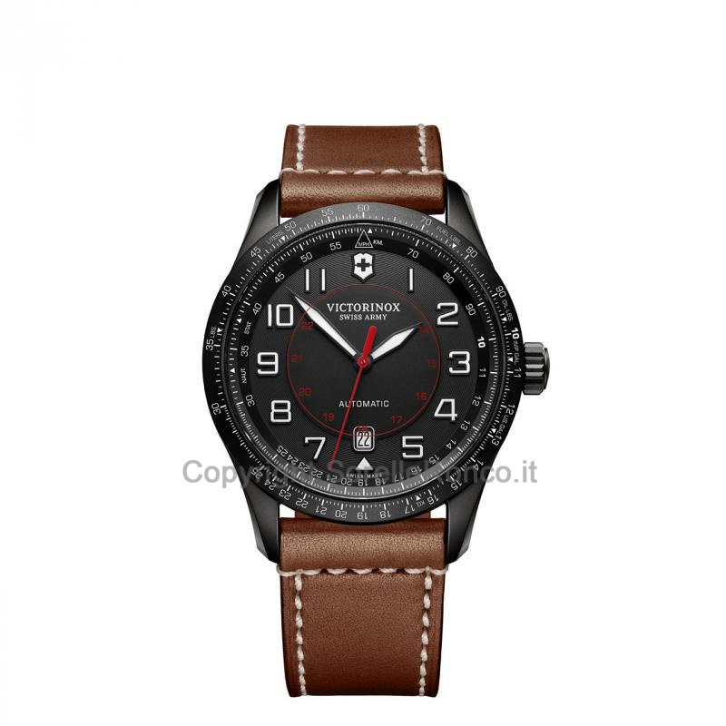 VICTORINOX AIRBOSS MECCANICO NERO 42MM PELLE