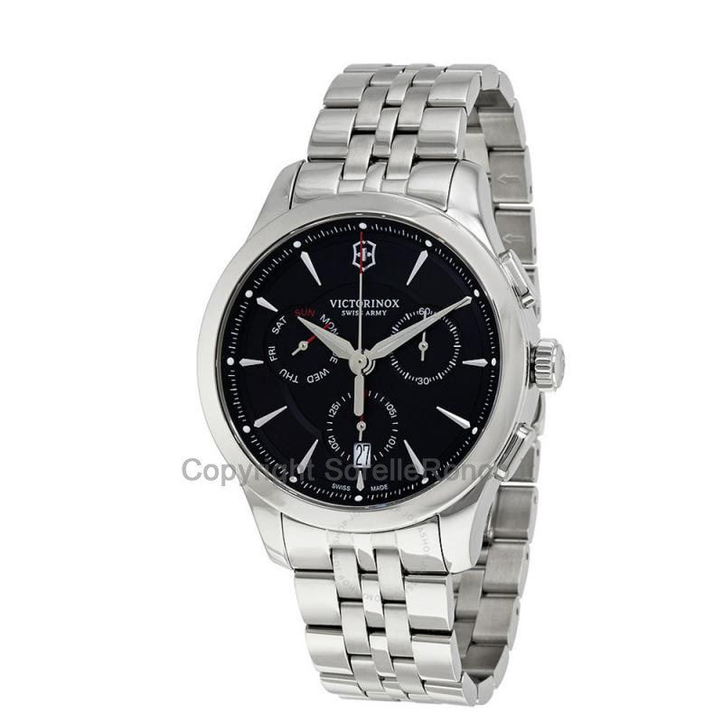 Alliance 44mm Nero Chrono Bracciale Acciaio Quarzo