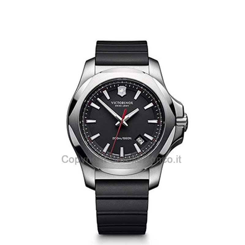 VICTORINOX I.N.O.X. NERO 43MM CINTURINO GOMMA