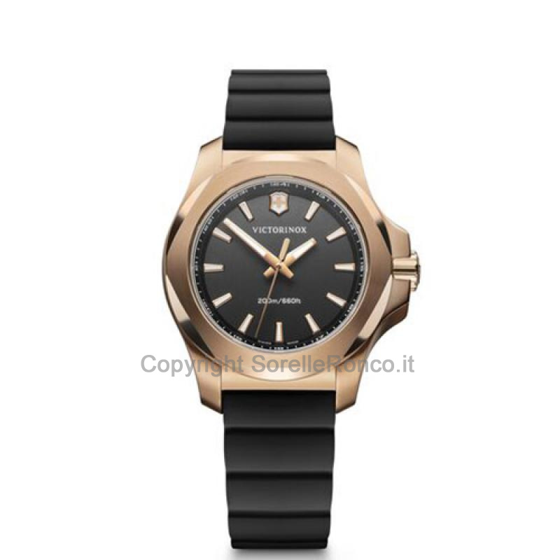 VICTORINOX I.N.O.X. V PVD ORO ROSA GOMMA NERA 37MM