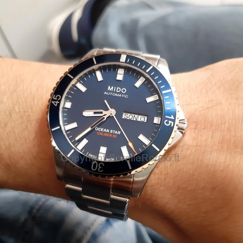 MIDO OCEANS STAR CAPTAIN AUTOMATICO BLU DIVER 42MM