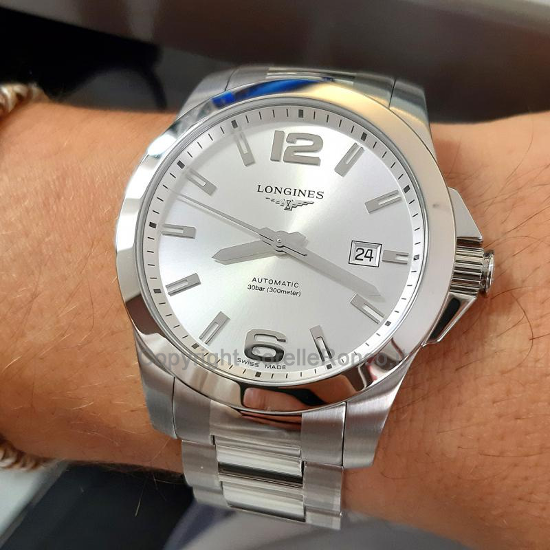 LONGINES CONQUEST ARGENTO 41MM AUTOMATICO