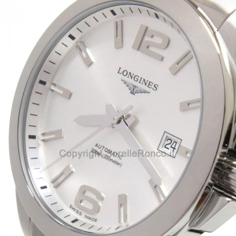LONGINES CONQUEST ARGENTO 41MM AUTOMATICO
