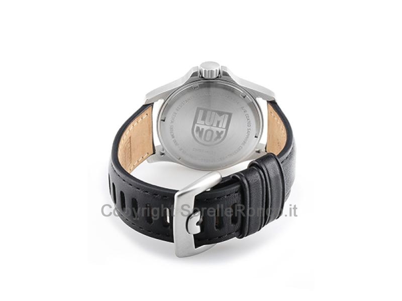 LUMINOX DRESS FIELD ARGENTO PELLE NERA