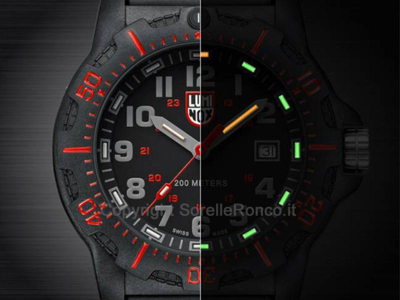 LUMINOX LAND BLACK OPS NERO ROSSO