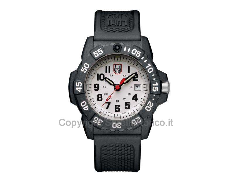 OROLOGIO LUMINOX LAND ARTIC NERO BIANCO GOMMA 45MM