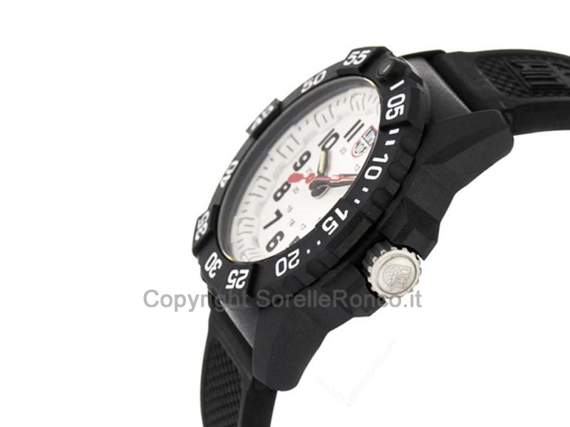 OROLOGIO LUMINOX LAND ARTIC NERO BIANCO GOMMA 45MM