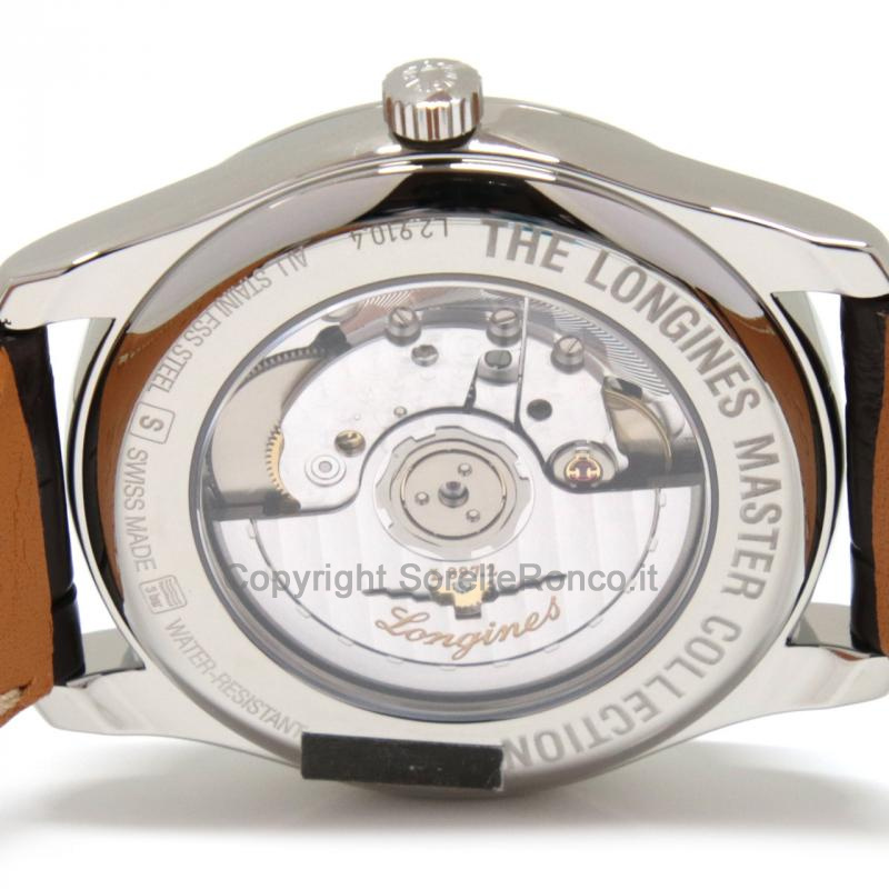 LONGINES MASTER 40MM SILVER PELLE MARRONE