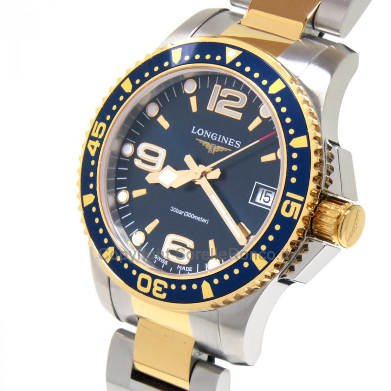 LONGINES HYDROCONQUEST QUARZO BLU 34MM PVD ORO