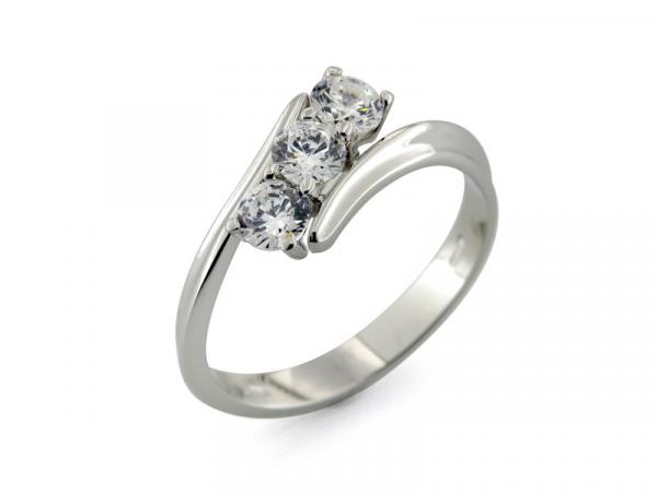 PZF00006 - Anello Trilogy con Zirconi Swarovski
