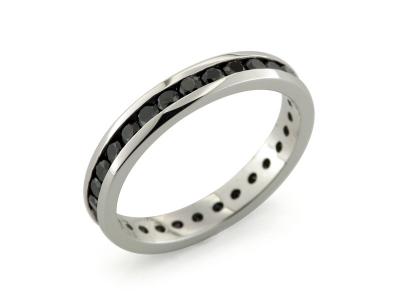 Anello Eternity con Zirconi Neri