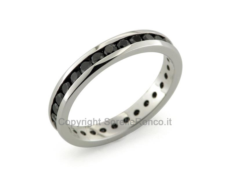 ANELLO ETERNITY CON ZIRCONI NERI