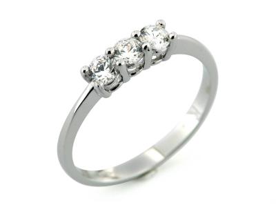 Anello Trilogy con Zirconi