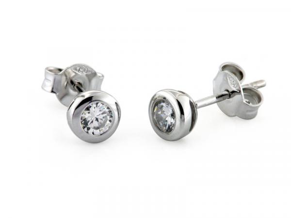 PZF00018 - Orecchini Oro e Zirconi ø 4.5 mm