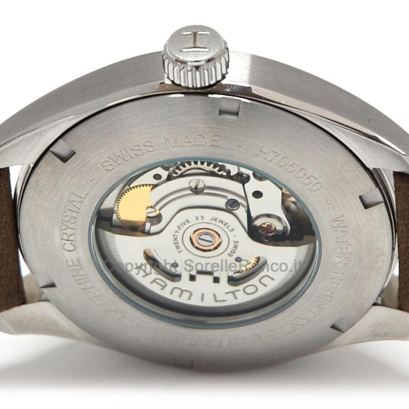 HAMILTON KHAKI FIELD AUTOMATICO NERO 42MM PELLE