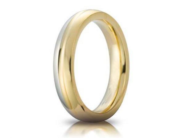 DOPPIABICOLORE - Fede Oro Giallo e Oro Bianco