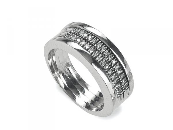 CF00163 - Anello a Fascia con Diamanti