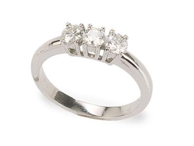 Anello Trilogy con Diamanti 0.42 Ct