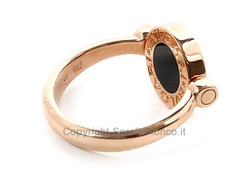 ANELLO BULGARI DISCO GIREVOLE ORO ROSA