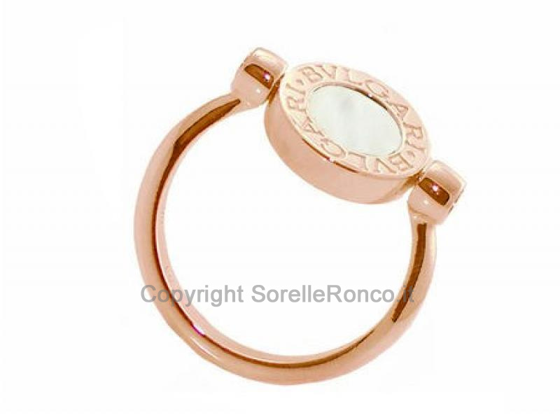 ANELLO BULGARI DISCO GIREVOLE ORO ROSA