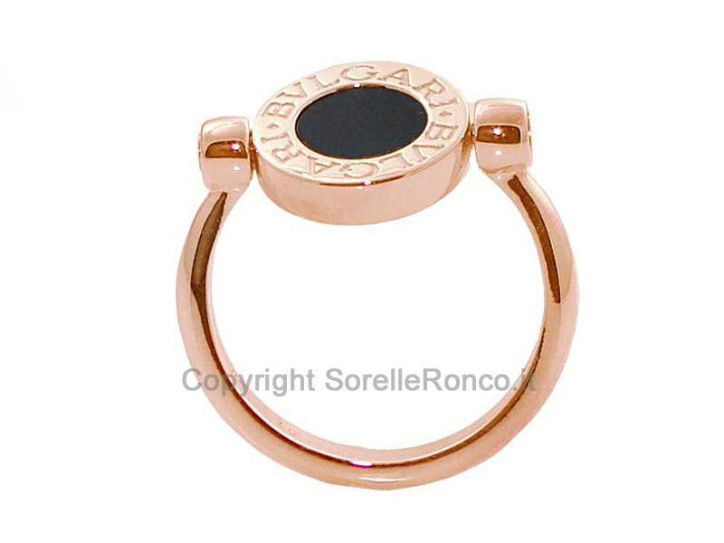 ANELLO BULGARI DISCO GIREVOLE ORO ROSA