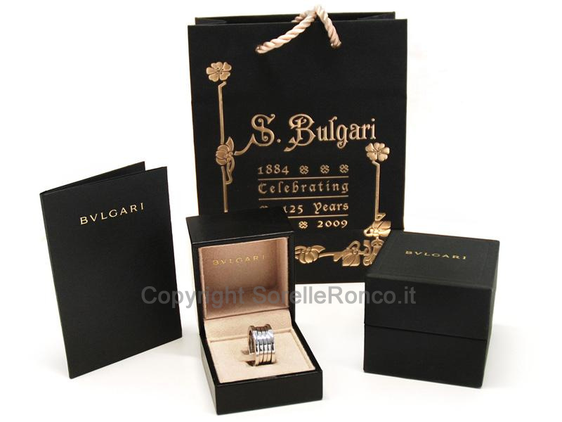 ANELLO BULGARI BZERO1 4 FASCE ORO BIANCO