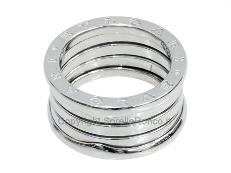 ANELLO BULGARI BZERO1 4 FASCE ORO BIANCO