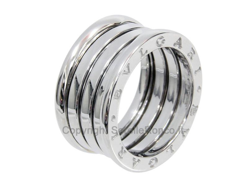ANELLO BULGARI BZERO1 4 FASCE ORO BIANCO