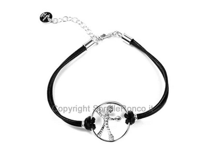 BRACCIALE IN CUOIO PENSIERI FELICI