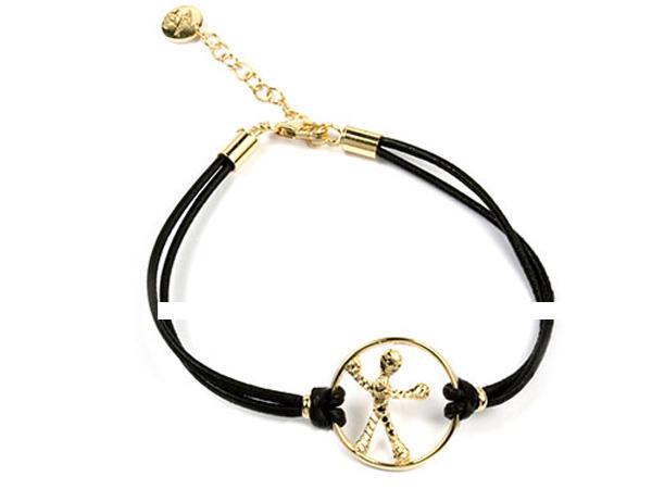 GS5211-G - Bracciale in Cuoio Pensieri Felici Gold