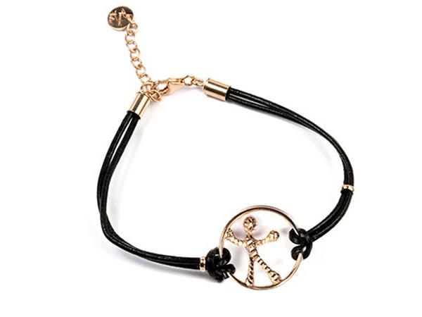 GS5211-R - Bracciale Pensieri Felici in Cuoio