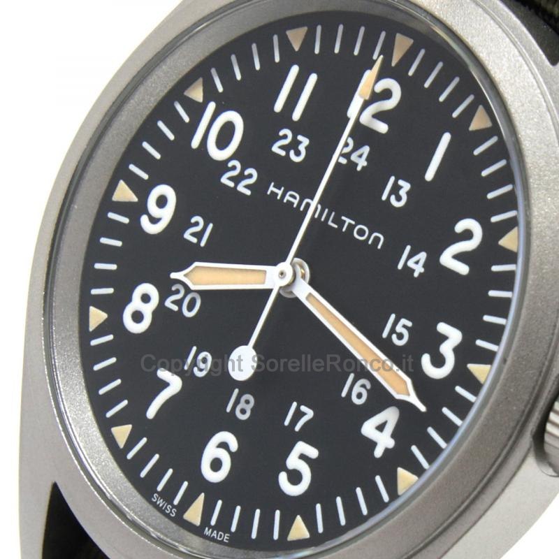 HAMILTON KHAKI FIELD MECCANICO 38MM NERO