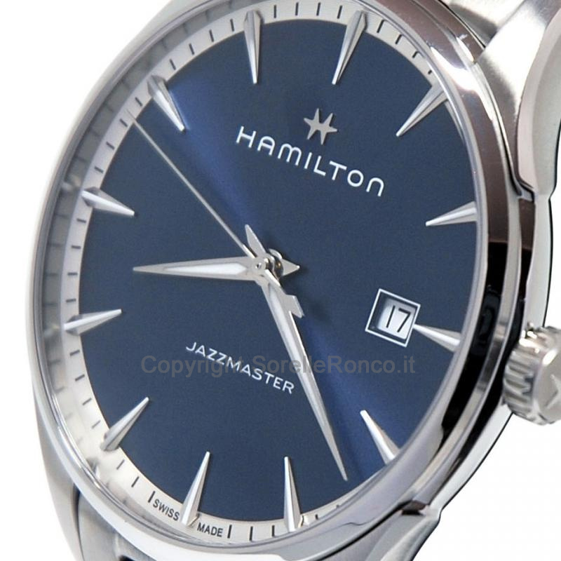 HAMILTON JAZZMASTER BLU 40MM BRACCIALE ACCIAIO