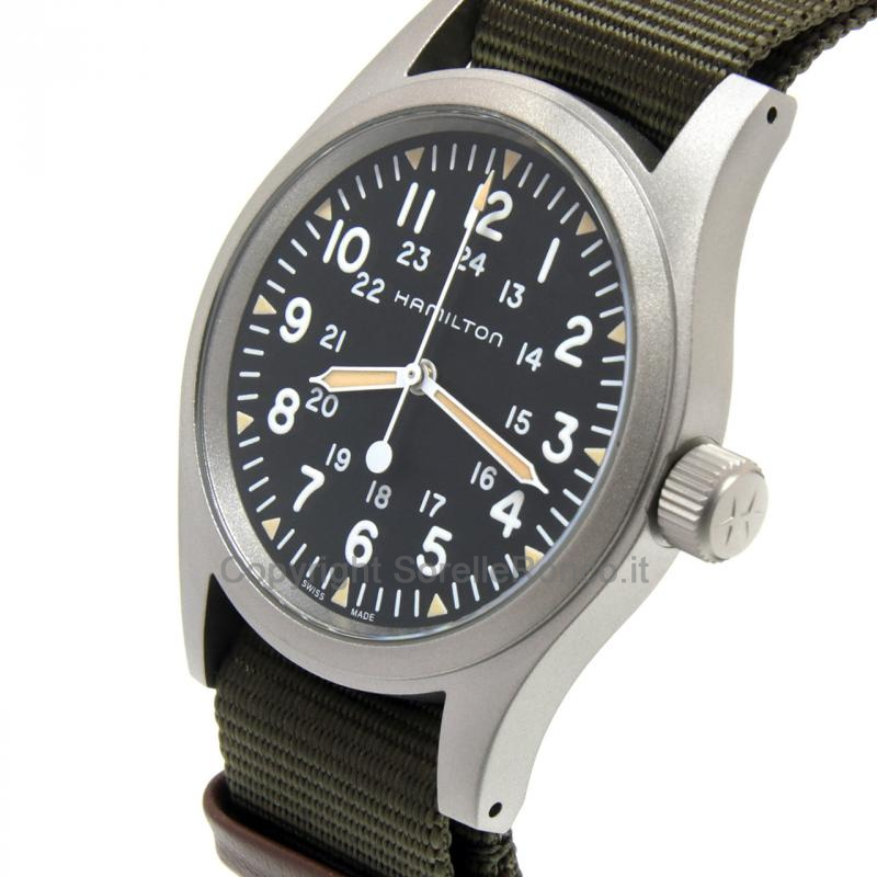 HAMILTON KHAKI FIELD MECCANICO 38MM NERO